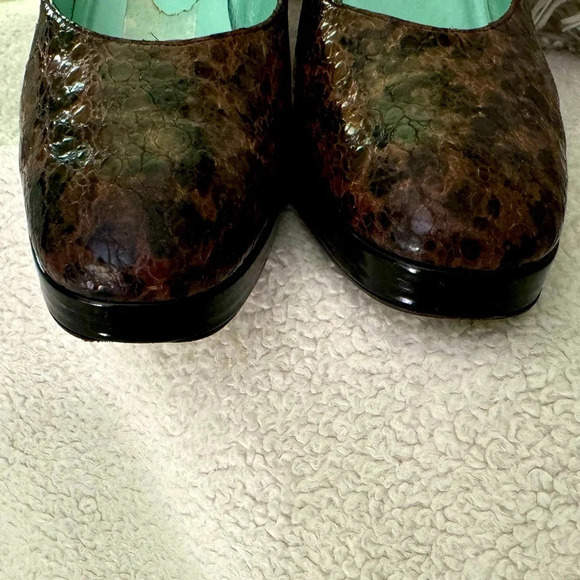 d’Rossana by Charna Leather Vintage platform heels Made in Italy size 7M EUC - Picture 7 of 14